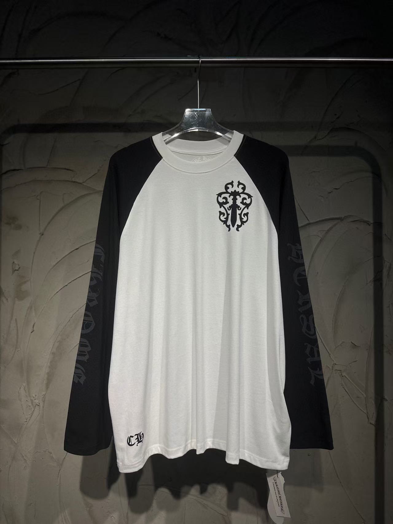 Chrome Hearts Long-Sleeve Shirt White/Black Y83#