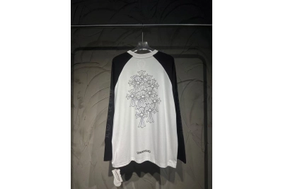 Chrome Hearts Long-Sleeve Shirt White/Black Y83# 02