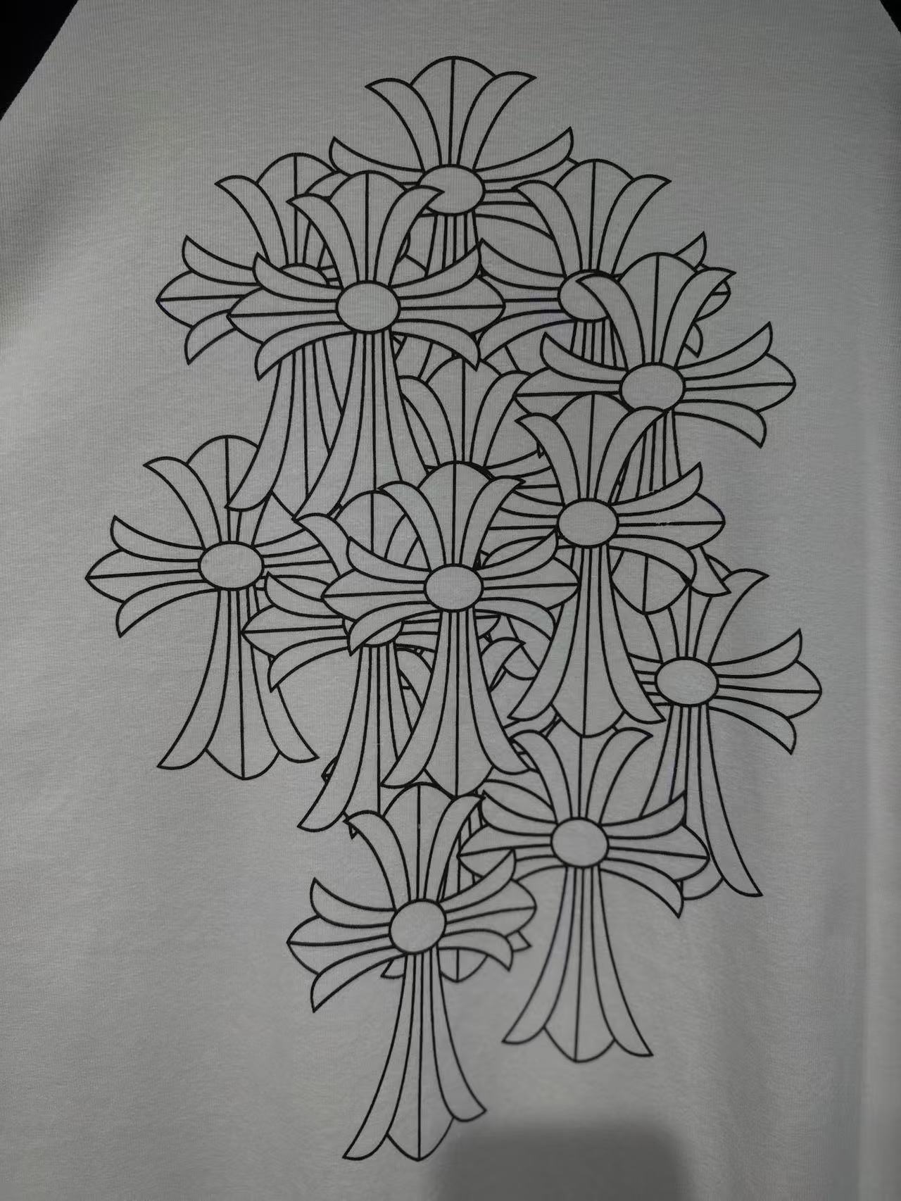 Chrome Hearts Long-Sleeve Shirt White/Black Y83#