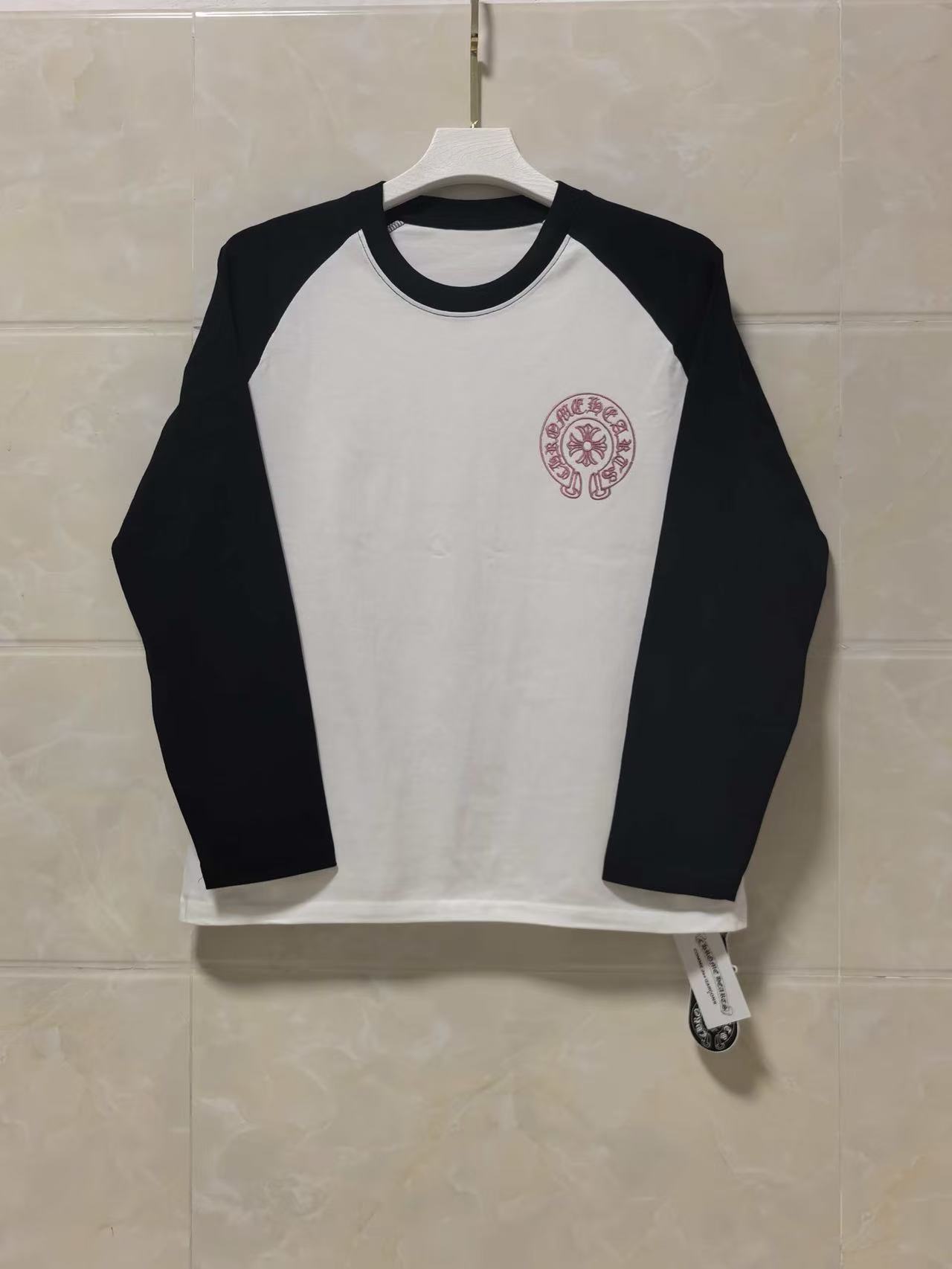 Chrome Hearts Long-Sleeve Shirt White/Black Y85#