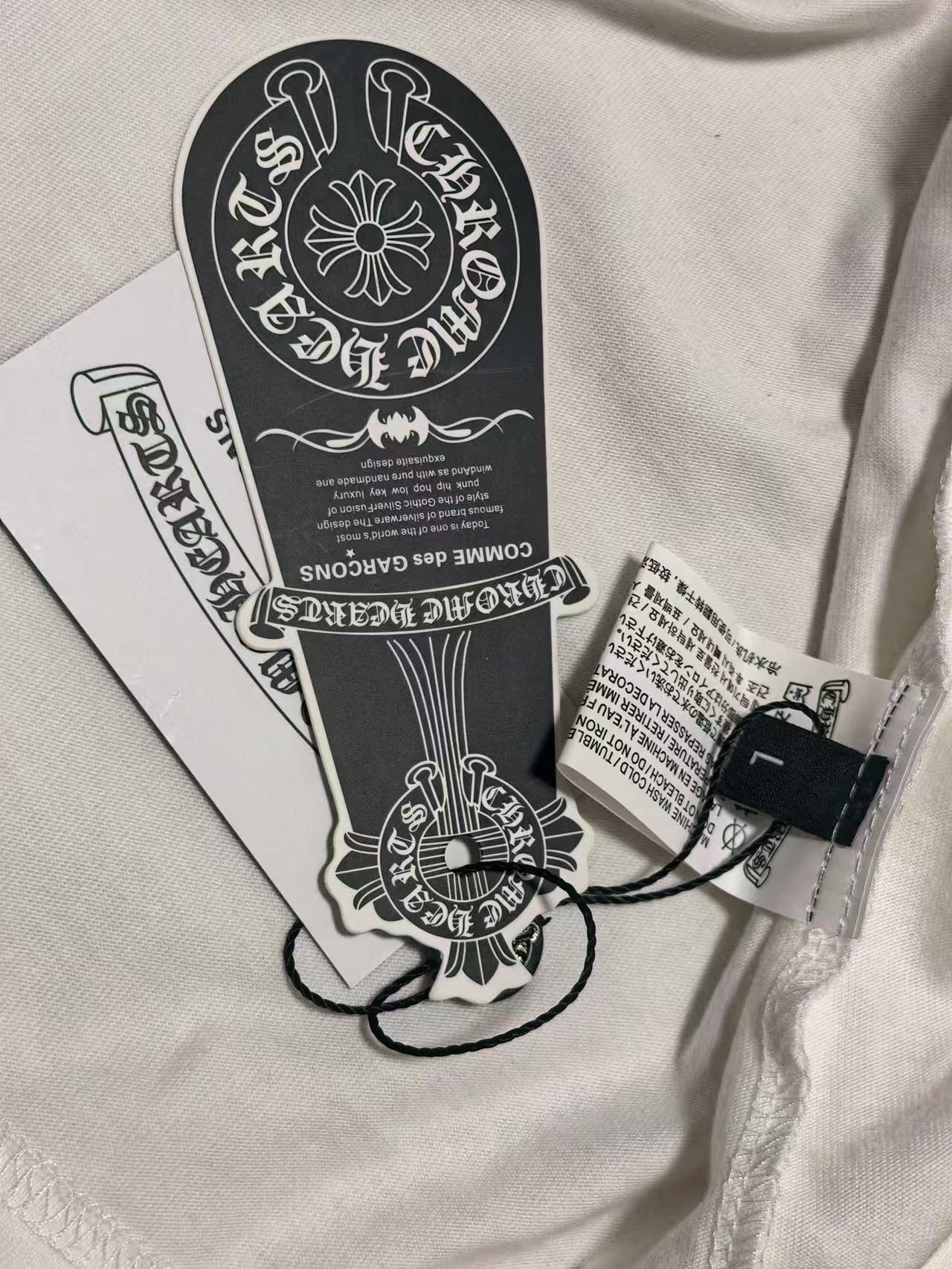 Chrome Hearts Long-Sleeve Shirt White/Black Y86#
