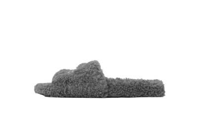 Balenciaga Coke Label Furry Slides Grey 654261 W2DO1 1596 02