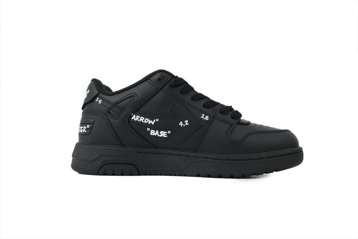Off White Out of Office OOO Sneakers Black White OMIA189F25LEA0071001