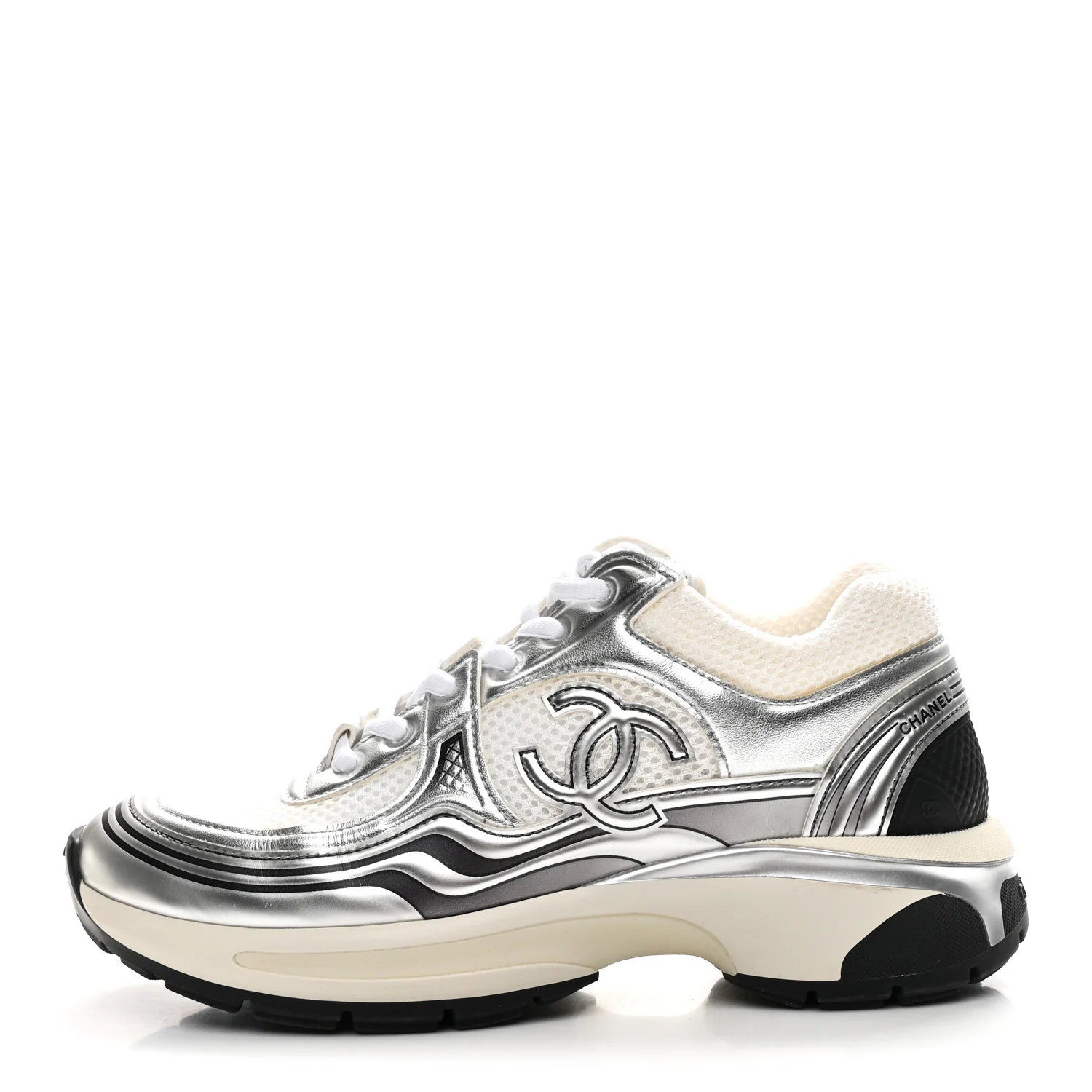 CC Logo Sneaker White Silver