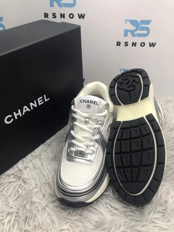 CC Logo Sneaker White Silver