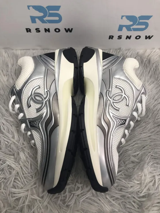 CC Logo Sneaker White Silver