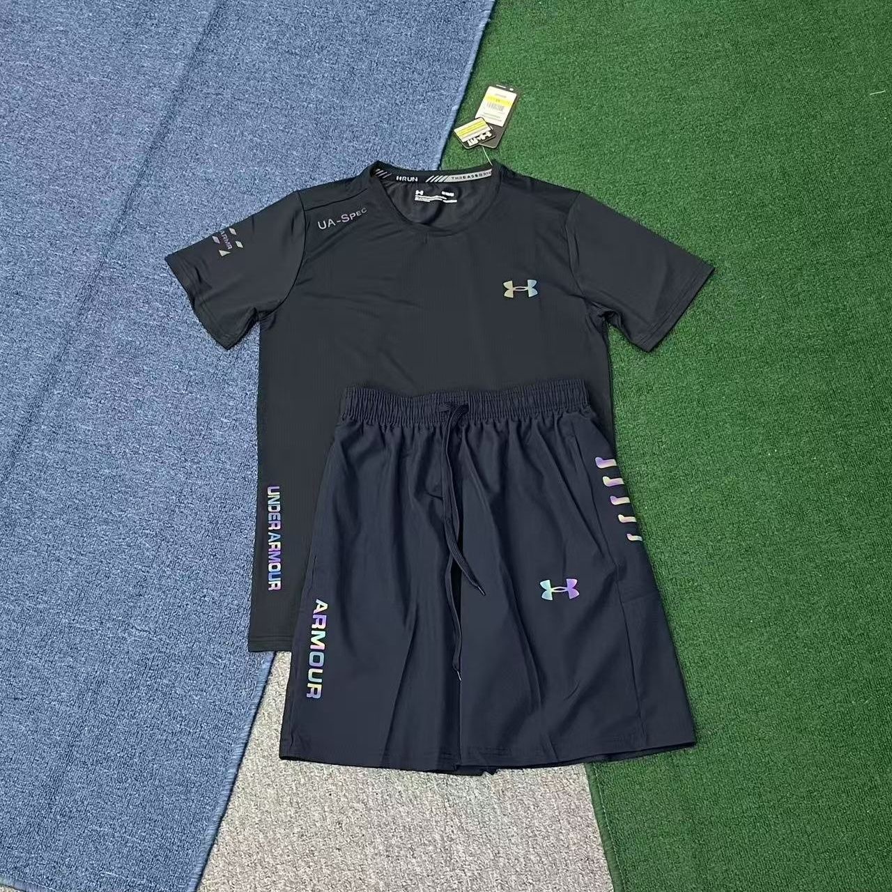 Ensemble Under Armour Reflective Running Tracksuit Short Black