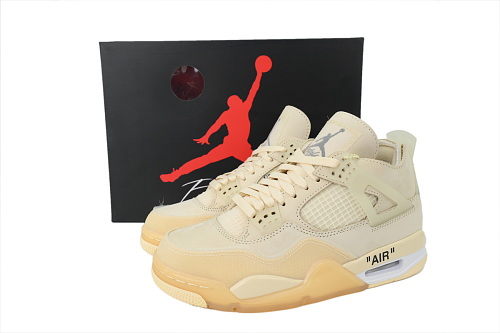 Air Jordan 4 Retro Off-White Sail  Reps 
