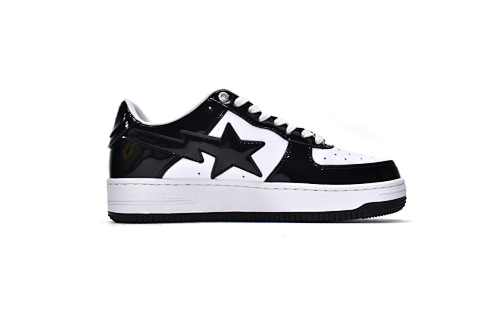 Reps A Bathing Ape Bape Sta Patent Leather Black White