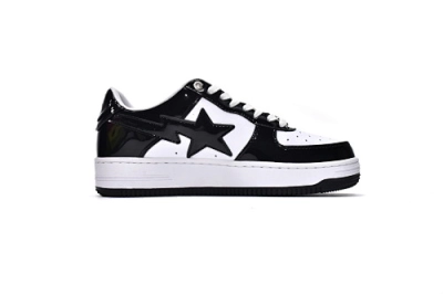 A Bathing Ape Bape Sta Low Black White 1I70-291-001/1I70-191-002 02