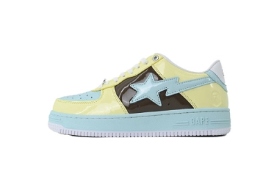 A Bathing Ape Bape Sta Low Yellow Green Brown  01