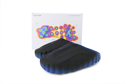 Fake Nike Mind 001 Flyknit Slide Hyper Royal Black
