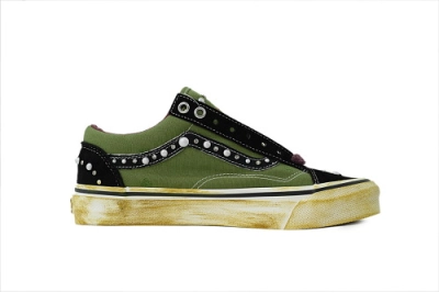 Vans Old Skool Reissue 36 Pearlized Army SATOSHI OS BLKGRN 02