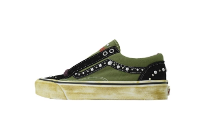 Vans Old Skool Reissue 36 Pearlized Army SATOSHI OS BLKGRN 01
