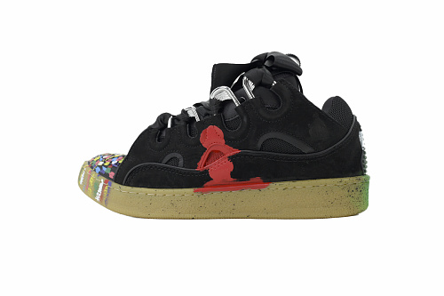 Fake Lanvin Leather Curb Black Graffiti