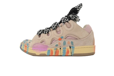 Lanvin Leather Curb Pink Graffiti 01