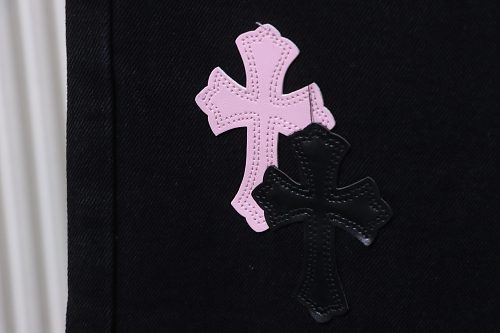 Chrome Hearts Blak Cross-Pink Jeans