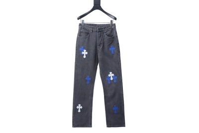  Chrome Hearts Exclusive Cross Patch Jeans  01