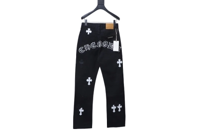 Chrome Hearts Cross Patch Black Jeans 02