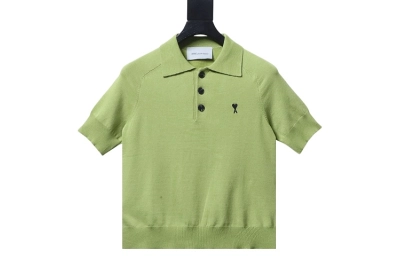 AMI Paris Ami de Cœur Green Polo 01