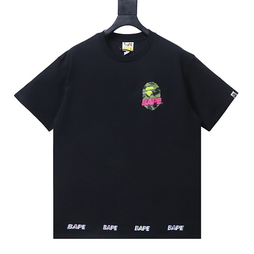 BAPE Camo Ape Head Black  short-sleeve