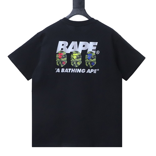 BAPE Camo Ape Head Black  short-sleeve