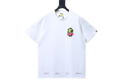 BAPE Camo Ape Head White short-sleeve 01
