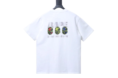BAPE Camo Ape Head White short-sleeve 02