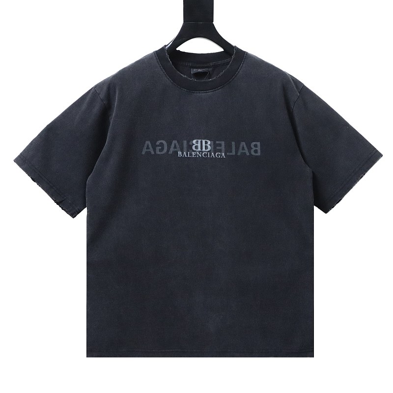 Balenciaga Logo Print T-shirt Black