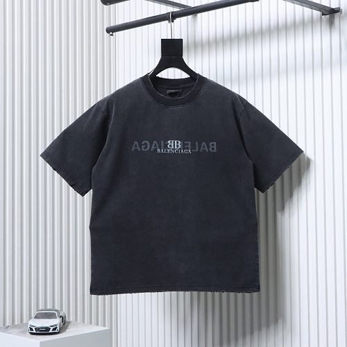 Balenciaga Logo Print T-shirt Black