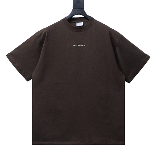 Balenciaga Logo Print T-shirt Brown