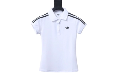  Adidas logo polo shirt white 01