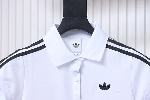  Adidas logo polo shirt white