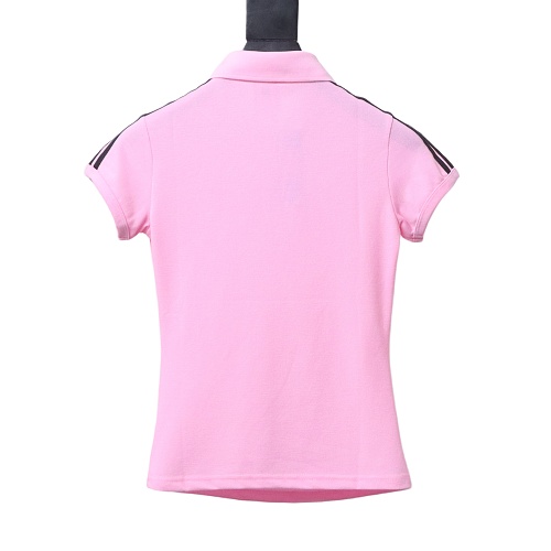Adidas logo polo shirt pink
