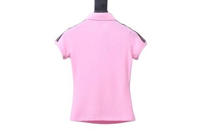 Adidas logo polo shirt pink 02