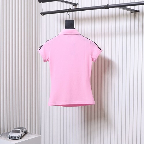 Adidas logo polo shirt pink