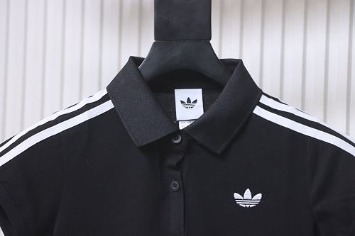 Adidas logo polo shirt black