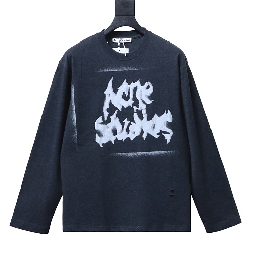 AC Logo long-sleeve gothic t-shirt black