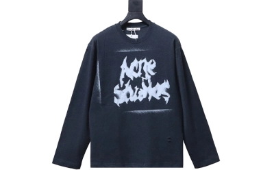 AC Logo long-sleeve gothic t-shirt black 01