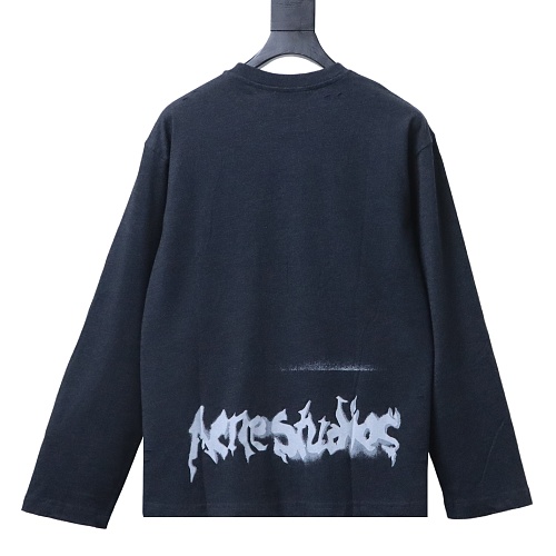 AC Logo long-sleeve gothic t-shirt black