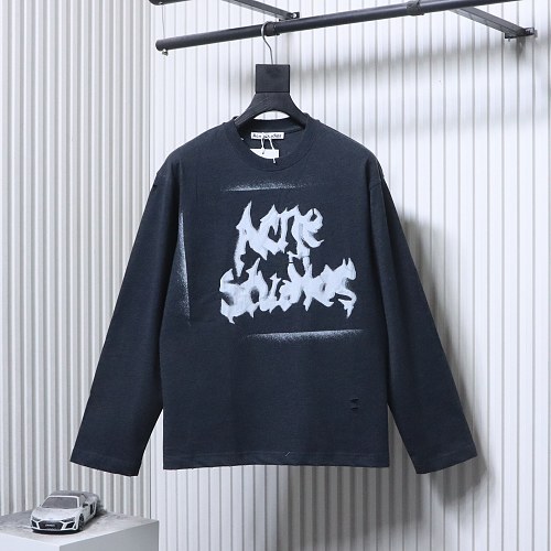 AC Logo long-sleeve gothic t-shirt black