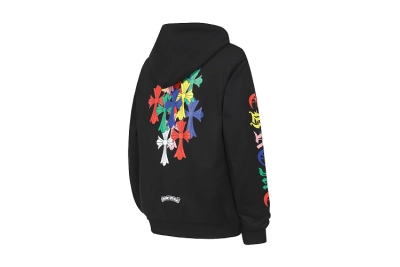 Chrome Hearts Cross Hoodie Black Multicolor 02
