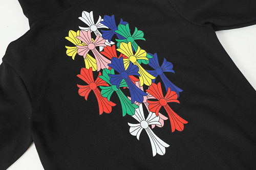 Chrome Hearts Cross Hoodie Black Multicolor