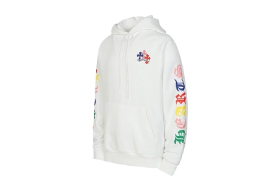 Chrome Hearts Cross Hoodie White Multicolor 01