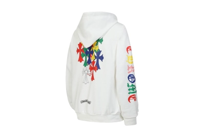 Chrome Hearts Cross Hoodie White Multicolor 02