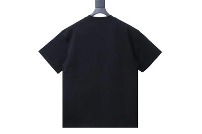 RS designed red heart T-shirt Black 02