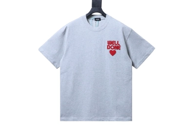 RS designed red heart T-shirt White 01
