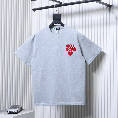 RS designed red heart T-shirt White