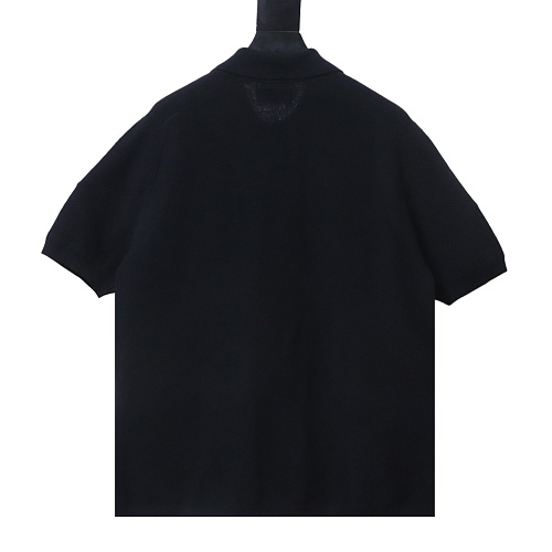 Stone Island logo polo shirt black