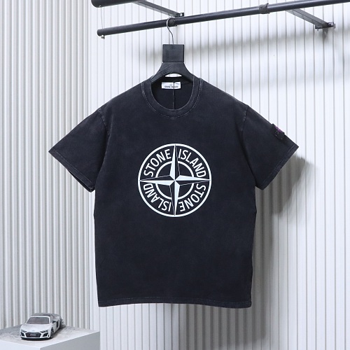 Stone Island print T-shirt i black